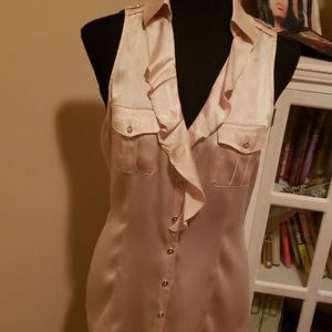 White House Black Market silk sleevless top